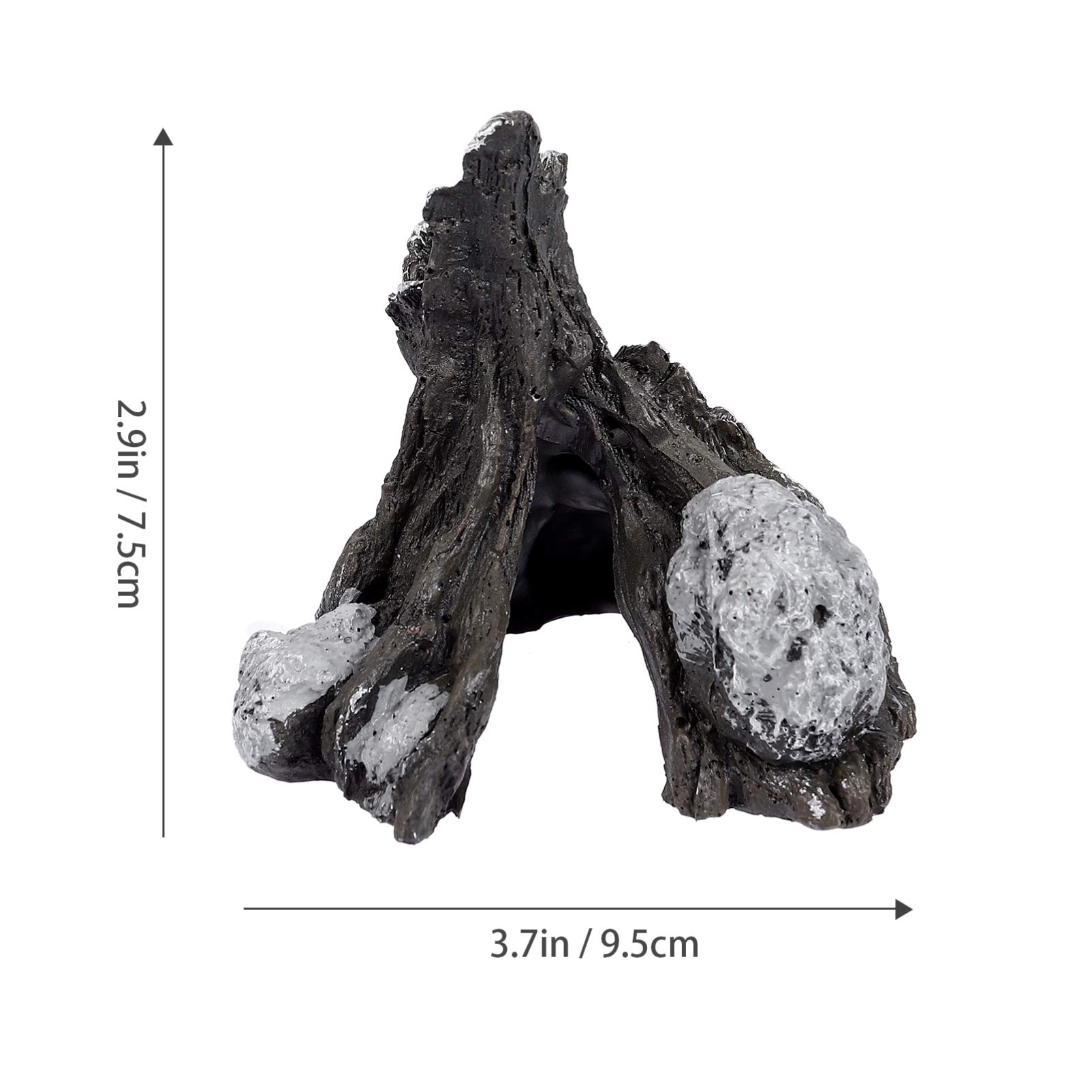 Balacoo Reptile Glass Terrarium Tank - Landscape Decor for Lizards, Snakes & Fish - Resin Hideout Rock & Resting Place - Perfect for Pet Enclosures & Natural Habitat Setups