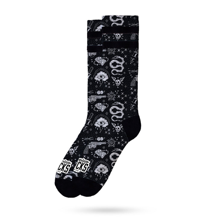 American Socks Signature Bang Bang Mid High Crew Socks - Comfortable & Stylish for Everyday Wear, Sports & Casual Outfits