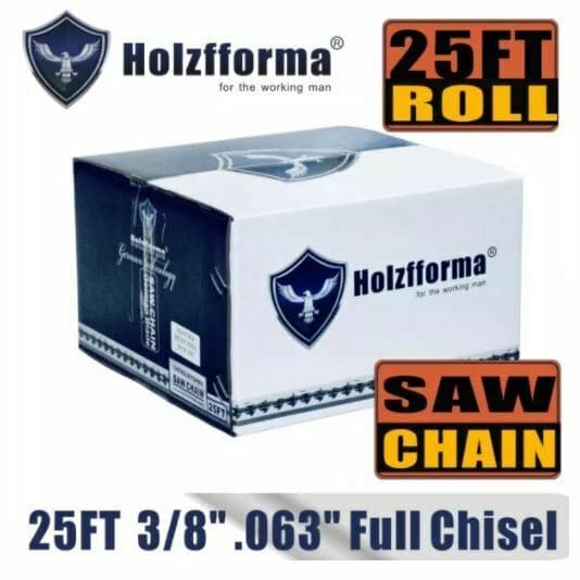 Holzfforma® 25FT Roll Full Chisel Saw Chain .3/8