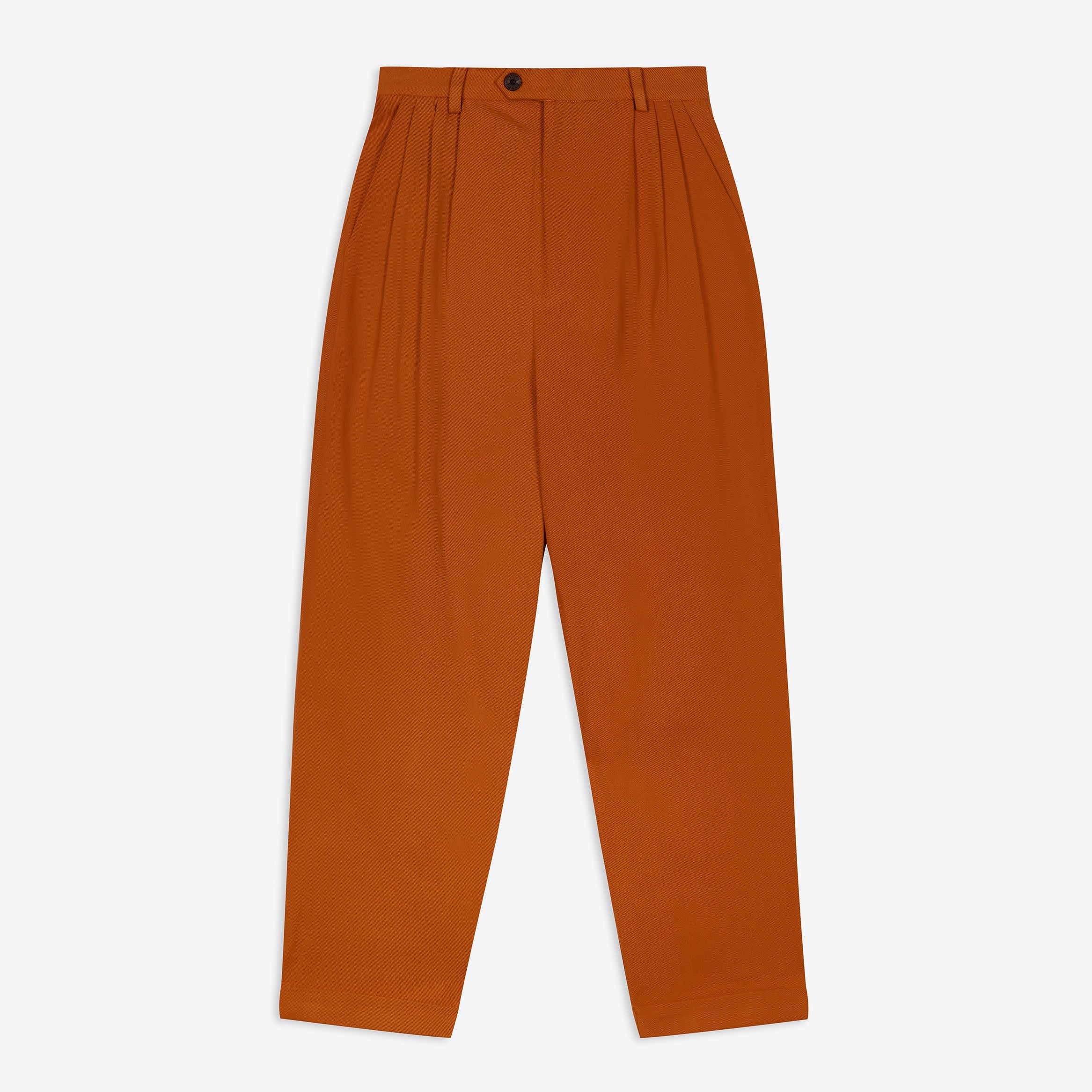 Stylish Lowie Drill Pumpkin Pleat Front Trousers for Women | Comfortable & Trendy Office Pants | Perfect for Work, Business Casual & Everyday Wear