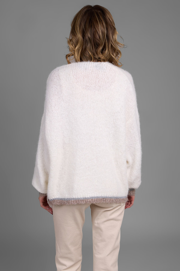 Soft Knit Mohair Cardigan Sweater for Women - Cozy Winter Pullover with Long Sleeves - Perfect for Casual Outfits, Office Wear & Date Nights