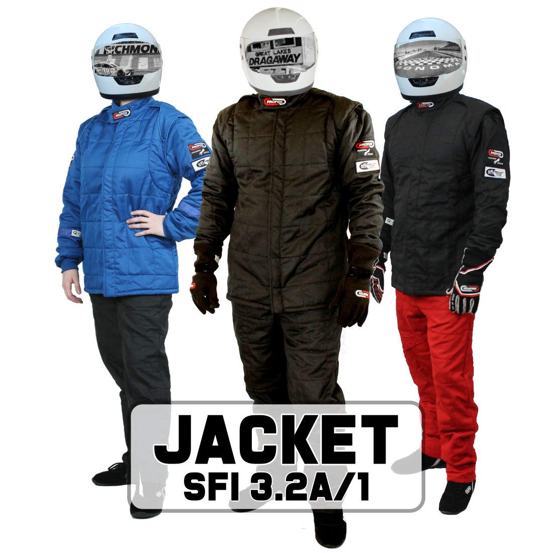 PROFOX-102 Fire Resistant Racing Jacket - SFI 3.2A/1 Certified Single Layer Auto Racing Suit (Jacket Only) - Perfect for Motorsports, Drag Racing & Track Days