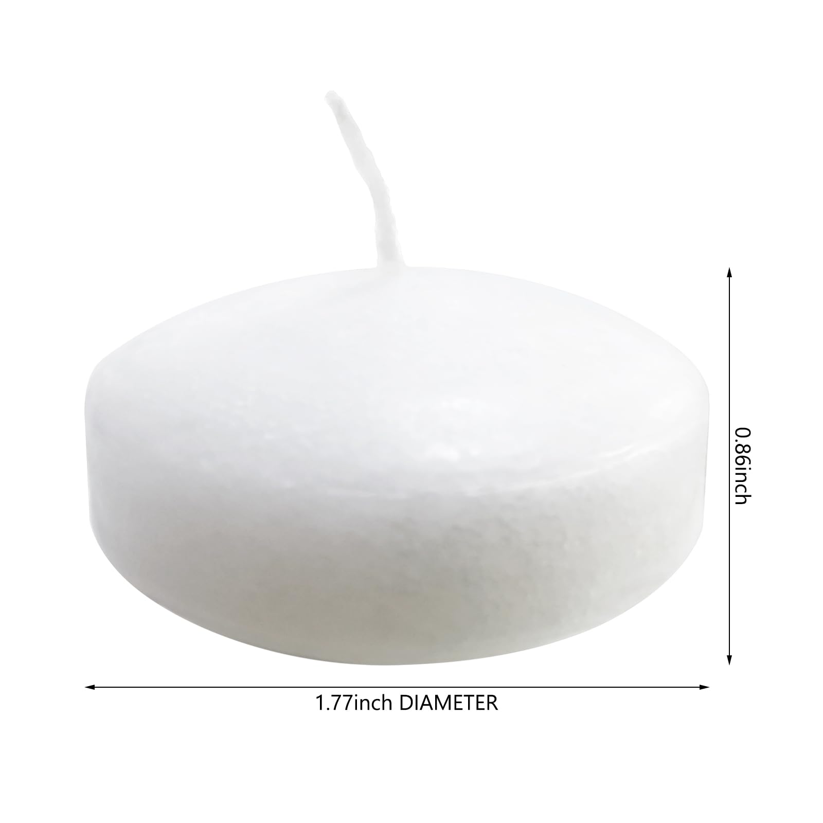 24 PCS White Floating Candles - Unscented Dripless Wax Discs for Weddings & Home Decor