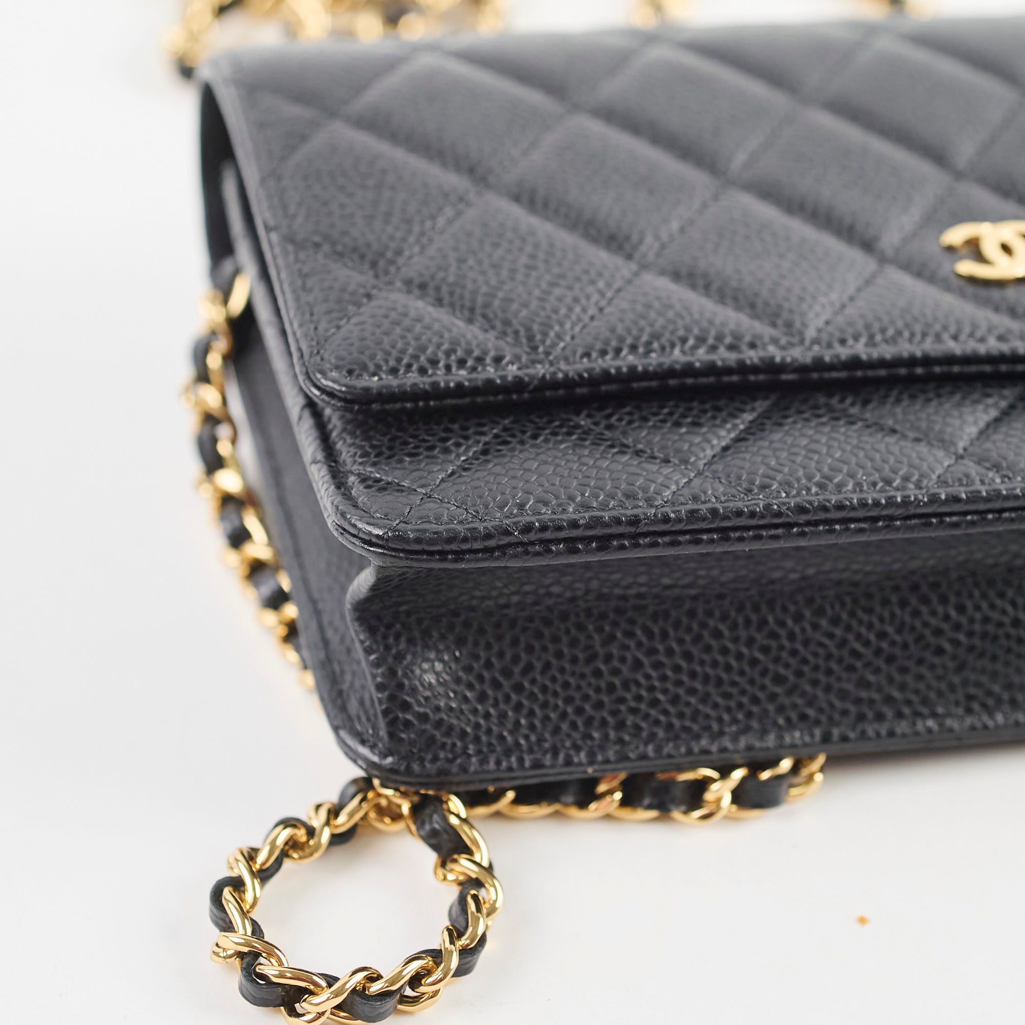 Chanel Caviar Quilted Wallet on Chain WOC Crossbody Bag in Black | Luxury Designer Handbag for Women | Perfect for Evening Out, Parties & Special Occasions