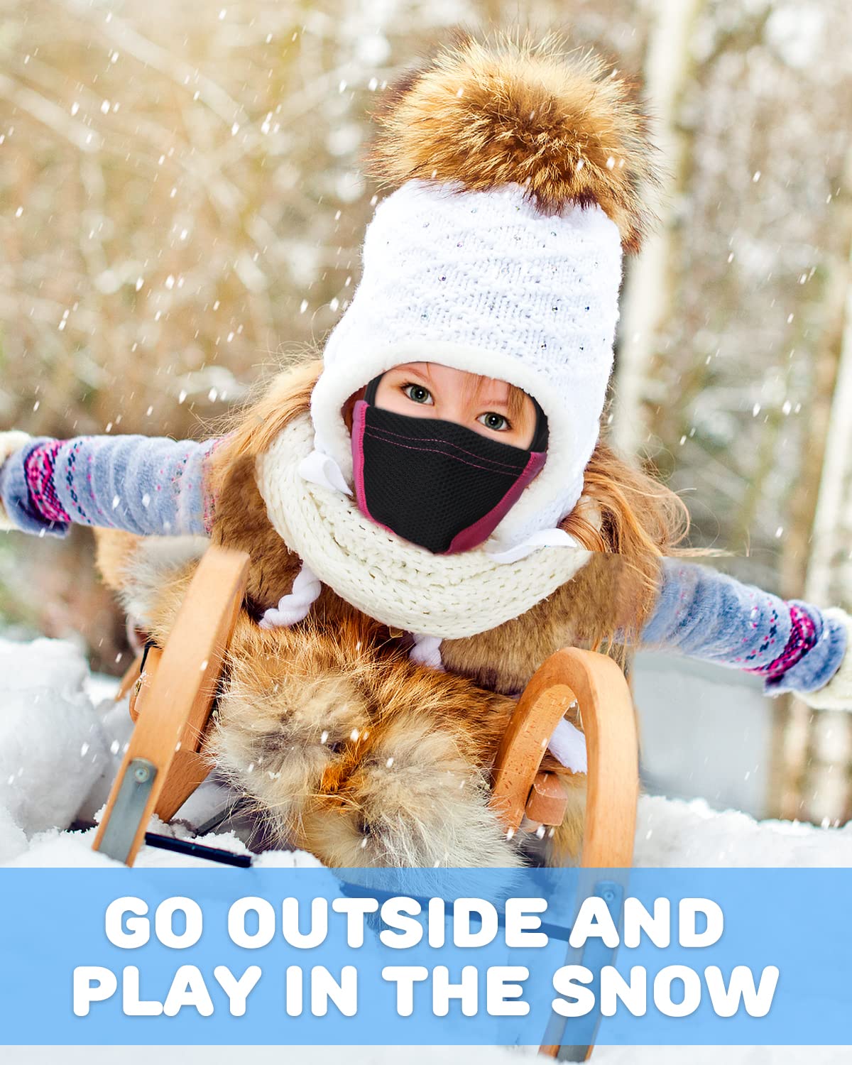 Kids Fleece Balaclava Ski Mask - Winter Helmet Liner & Face Cover for Boys & Girls - Cold Weather Snow Hat for Skiing, Snowboarding & Outdoor Activities