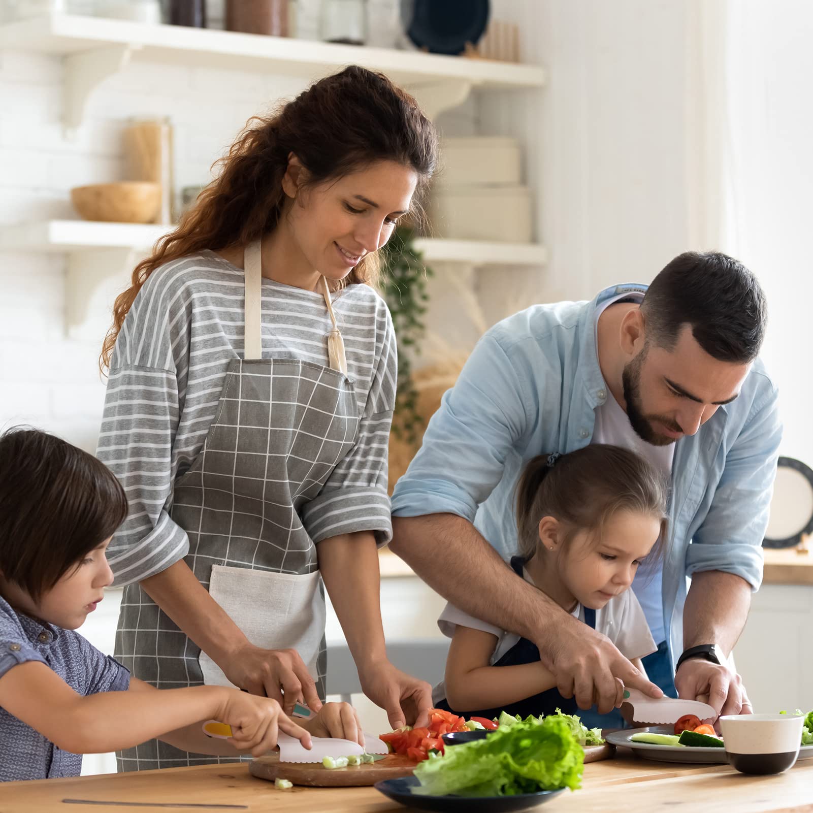 11-Piece Kids Cooking Knife Set - Safe Nylon Knives for Real Food Prep - Perfect for Fruits, Bread & Vegetables - Ideal Christmas Gift for Boys & Girls Ages 3-8 - Encourage Little Chefs in the Kitchen