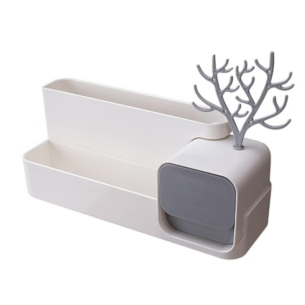 YZJC Jewelry Storage Box & Shower Shelves - Bathroom Organizer with Drawer for Cosmetics, Shampoo & Accessories | Perfect for Shower, Vanity & Kitchen Organization