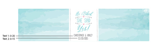 Custom Engraved Water Bottle Labels - He Asked She Said Yes - Perfect for Weddings, Proposals & Anniversary Gifts