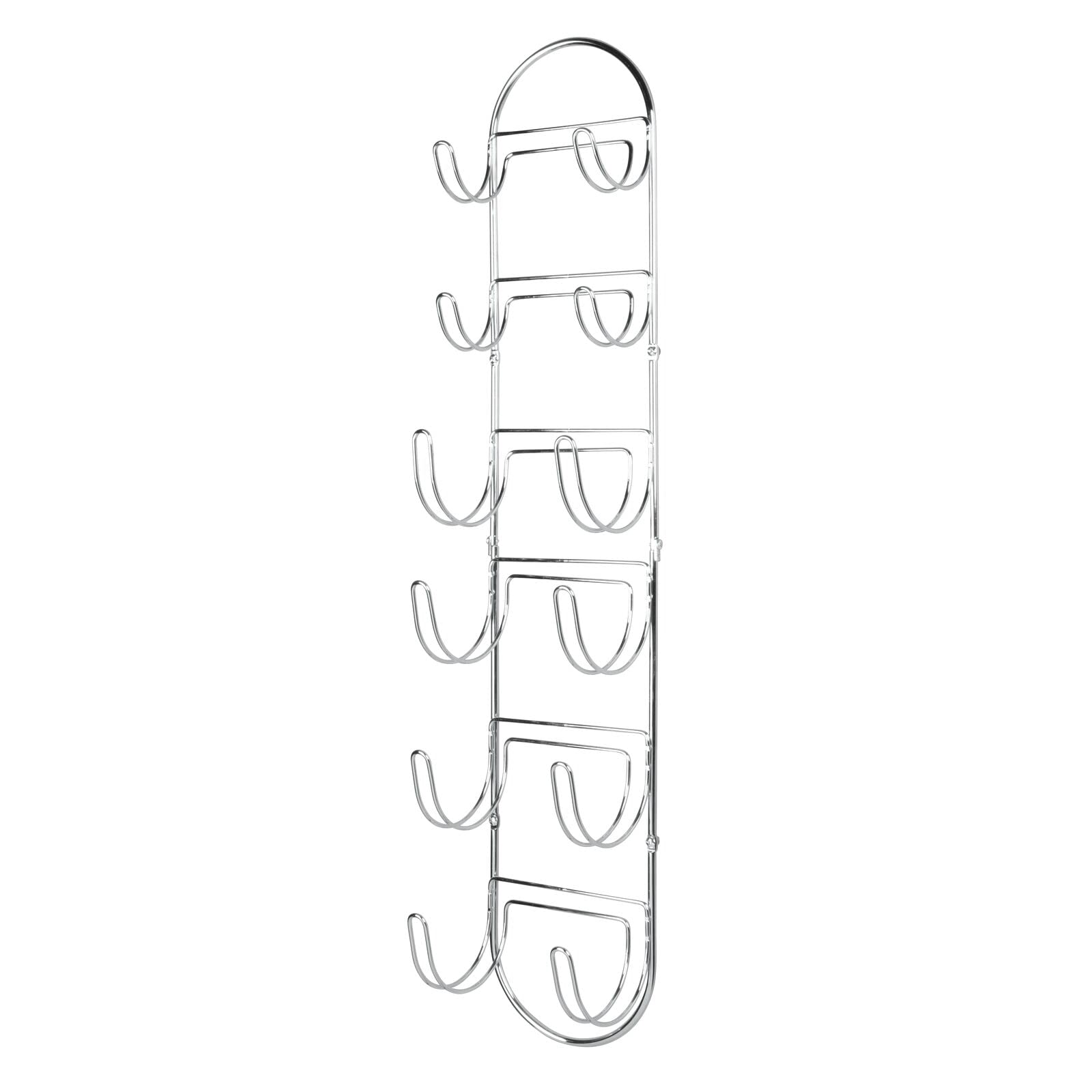 Premium Chrome Steel Wall Mount Towel Rack with 6 Compartments - Space Saving Bathroom Organizer for Towels, Washcloths & Toiletries - Perfect for Small Bathrooms, Powder Rooms & Laundry Areas