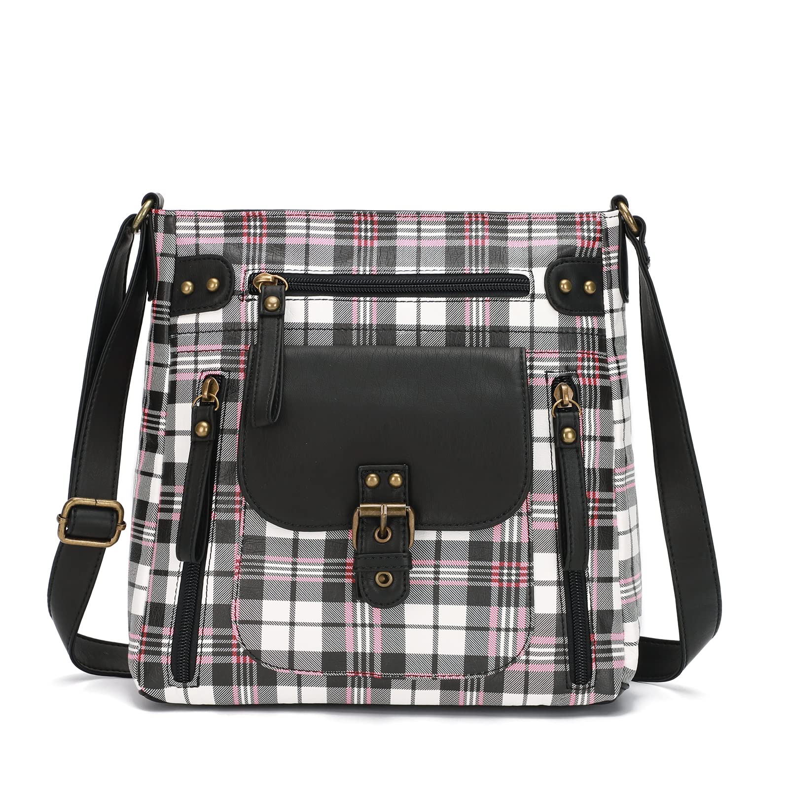 KL928 Women's Crossbody Bag with Multiple Pockets - Medium PU Leather Shoulder Purse for Everyday Use, Travel & Shopping