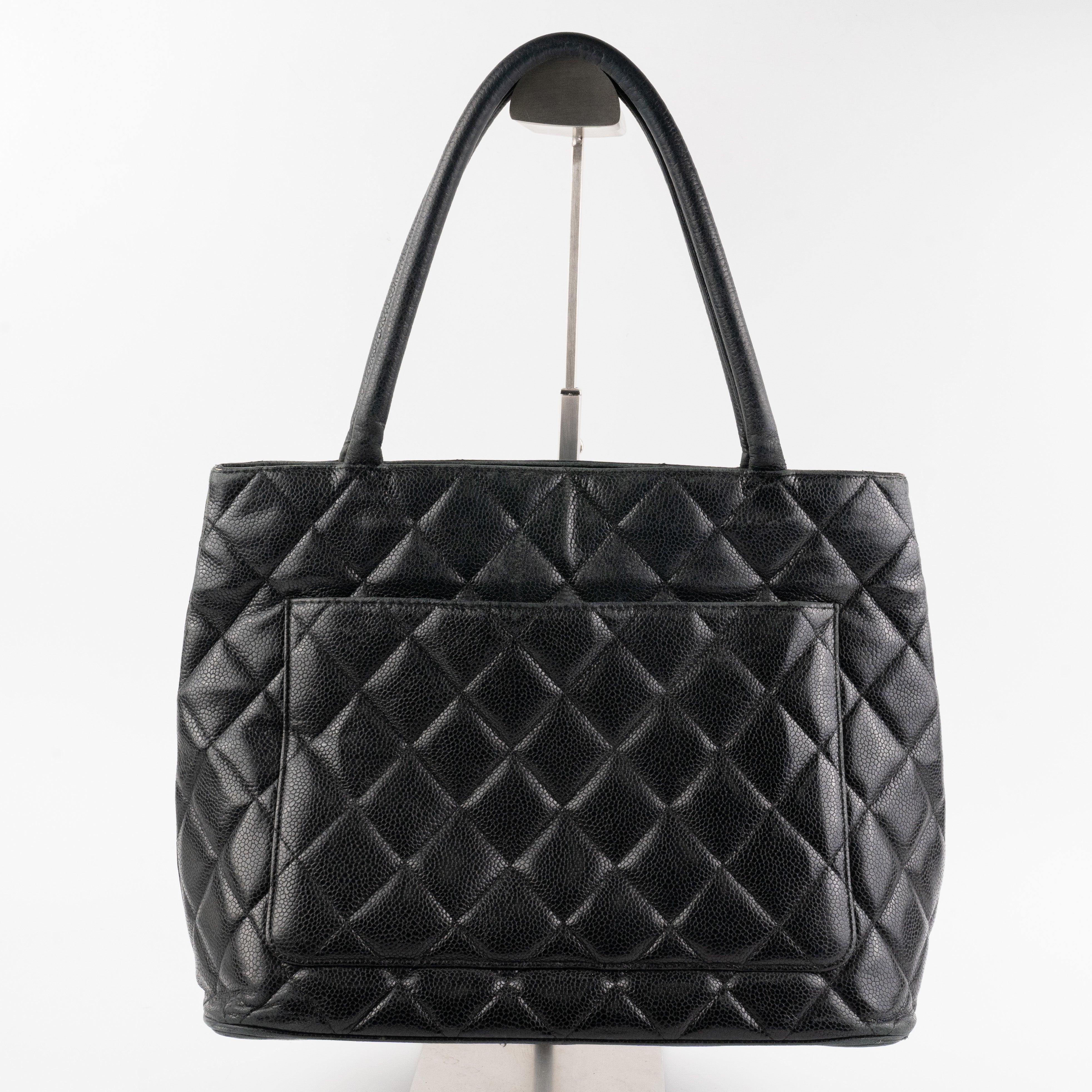 Chanel Black Caviar Leather Medallion Tote Bag - Luxury Designer Handbag for Women, Perfect for Work, Travel & Everyday Use