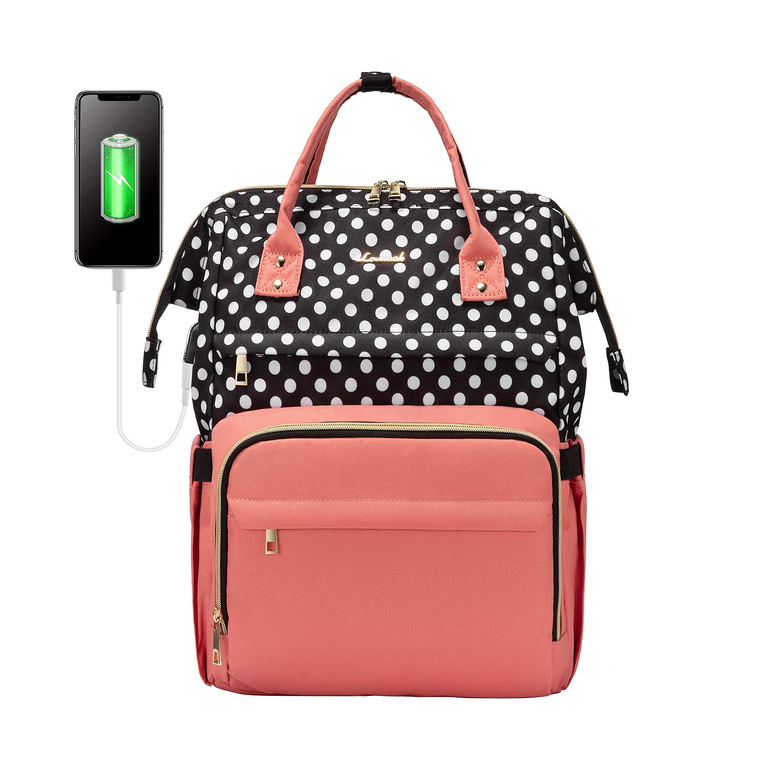 LOVEVOOK Women's Stylish Laptop Backpack - 15.6 Inch Work Computer Bag with Large Capacity, Durable Business Backpack for College, Office & Travel | Perfect for Professionals, Students & Teachers