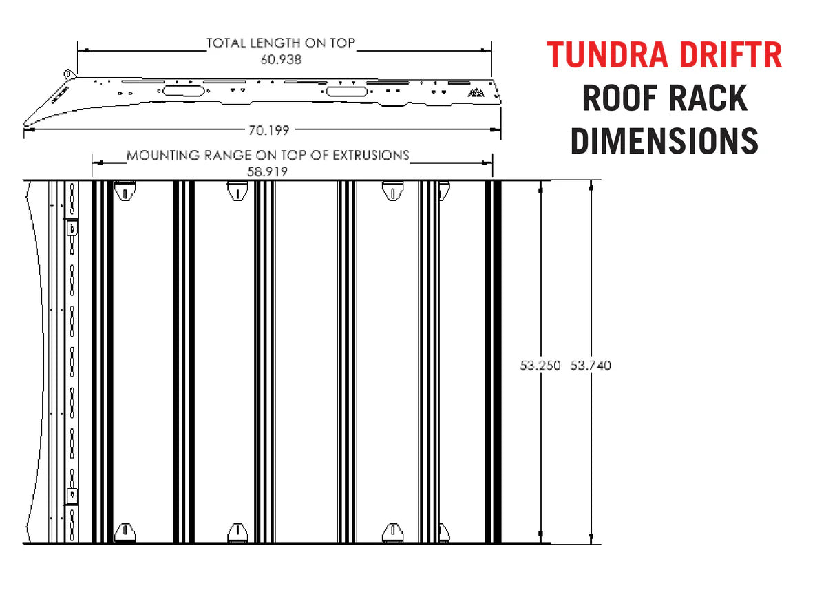 2022+ Toyota Tundra DRIFTR Roof Rack | Heavy-Duty Backwoods Adventure Mods | Perfect for Off-Road Camping & Overlanding Gear Storage