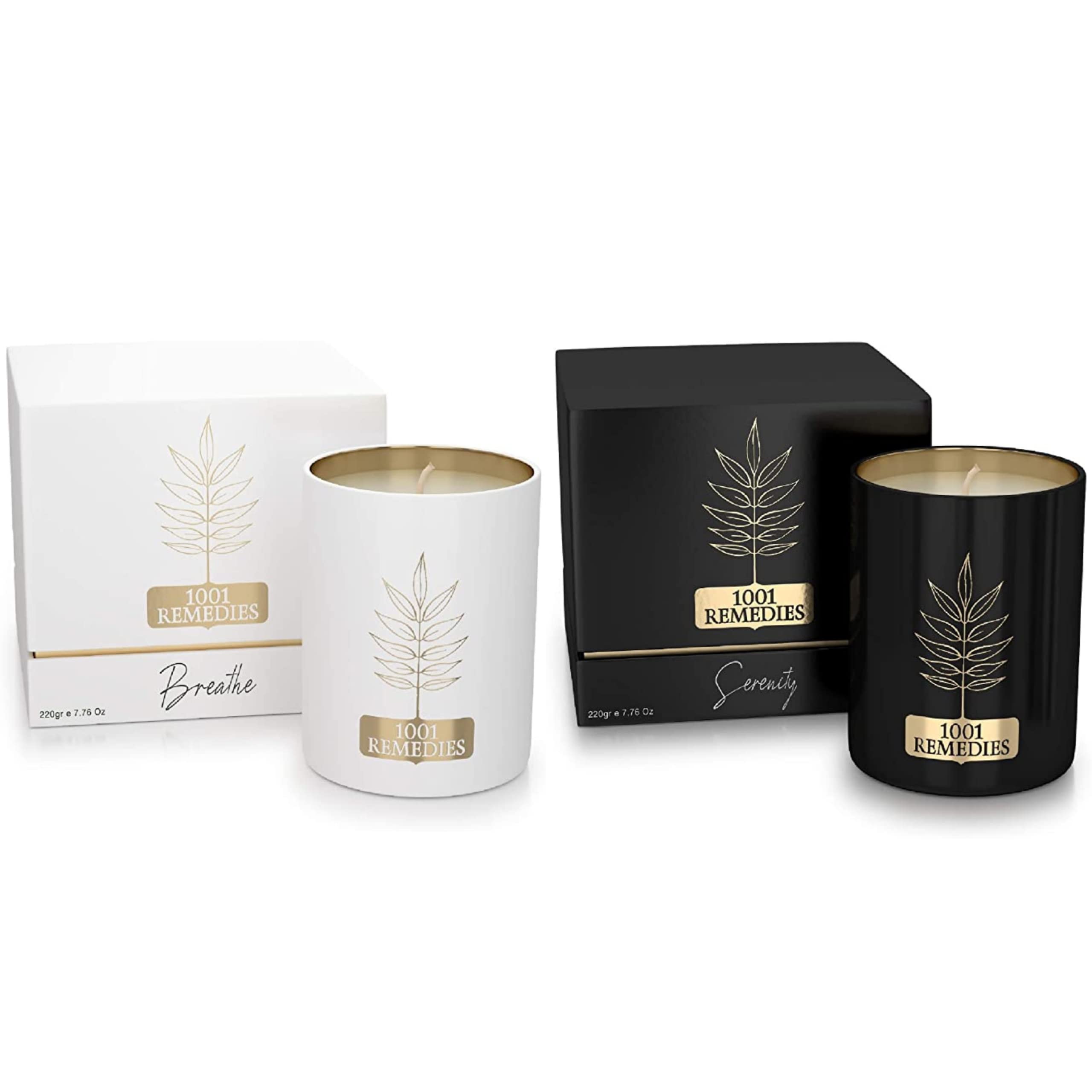 Organic Lavender, Pine & Eucalyptus Scented Candles Gift Set - 100% Natural Soy Wax, Award-Winning Fragrance in Glass Jar (220g) - Perfect for Mother's Day Gifts, Home Aromatherapy & Relaxation | 1001 Remedies
