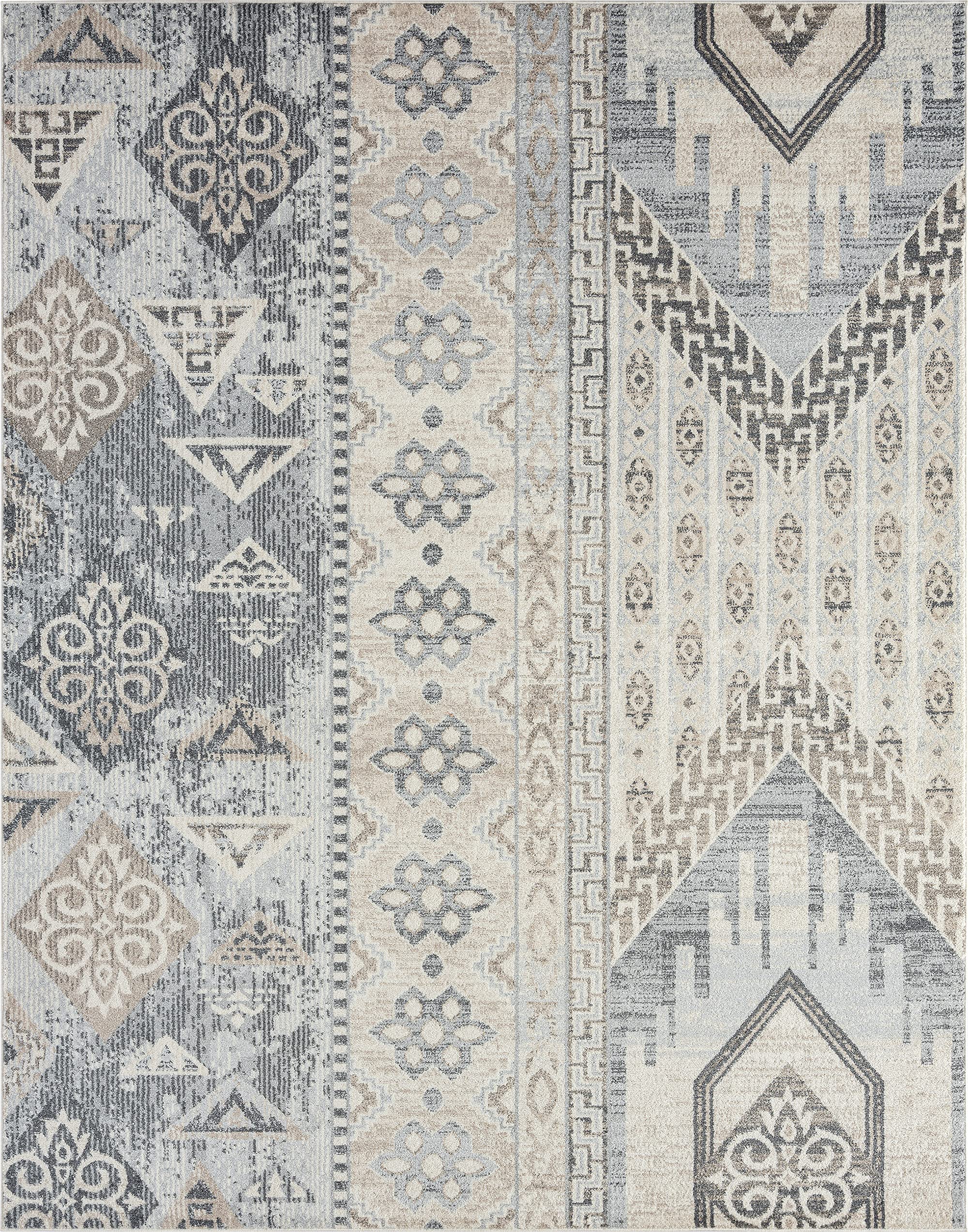 Tayse Jenna Cream 9x12 Rectangle Area Rug - Transitional Abstract Design for Living Room, Bedroom & Dining Room | Soft & Durable Home Decor for Cozy Spaces