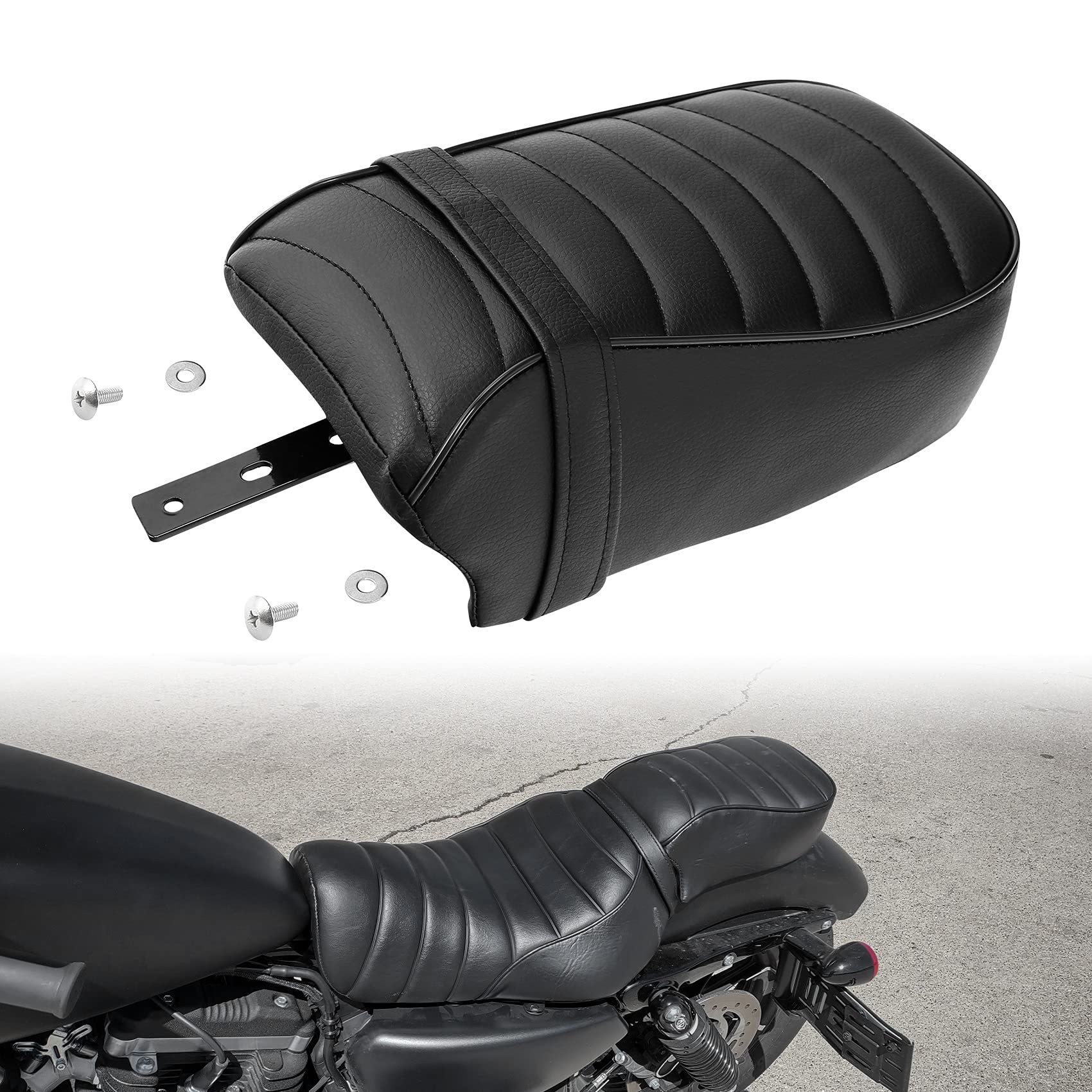 SLMOTO Anti-Vibration Lion Paw Footrest Pegs & Brackets Kit - Compatible with Harley Iron 883 XL883N (2016-2023) & XL1200NS (2018-2023) - Ergonomic Motorcycle Foot Pegs for Comfortable Riding & Passenger Safety