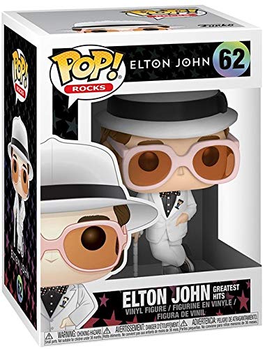 Funko Pop! Vinyl Figure - Elton John Greatest Hits Collectible with Pop Box Protector Case | Perfect for Music Fans & Pop Culture Collectors | Display on Shelves, Desks, or Gift for Special Occasions