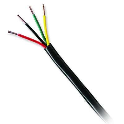 Genesis 16 AWG 4 Conductor Stranded Outdoor Speaker Cable - 500ft Black Spool for Home Theater, Patio & Garden Audio Systems
