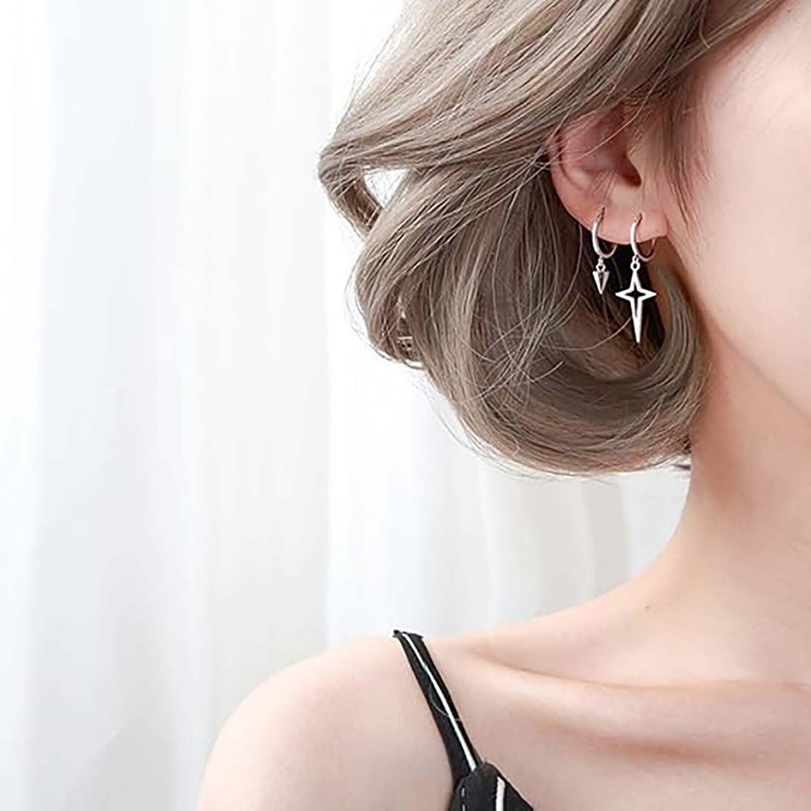 Hypoallergenic Silver & Gold Dangle Stud Earrings for Women - Cute Fashion Jewelry with Inspirational Design - Perfect for Everyday Wear, Parties & Gifts