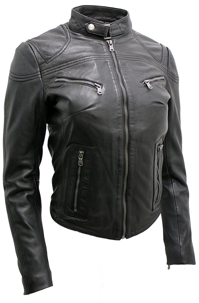 Stylish Women's Black Leather Biker Jacket for Motorcycle Riding & Fashion Outfits | Perfect for Casual Wear, Night Out & Street Style