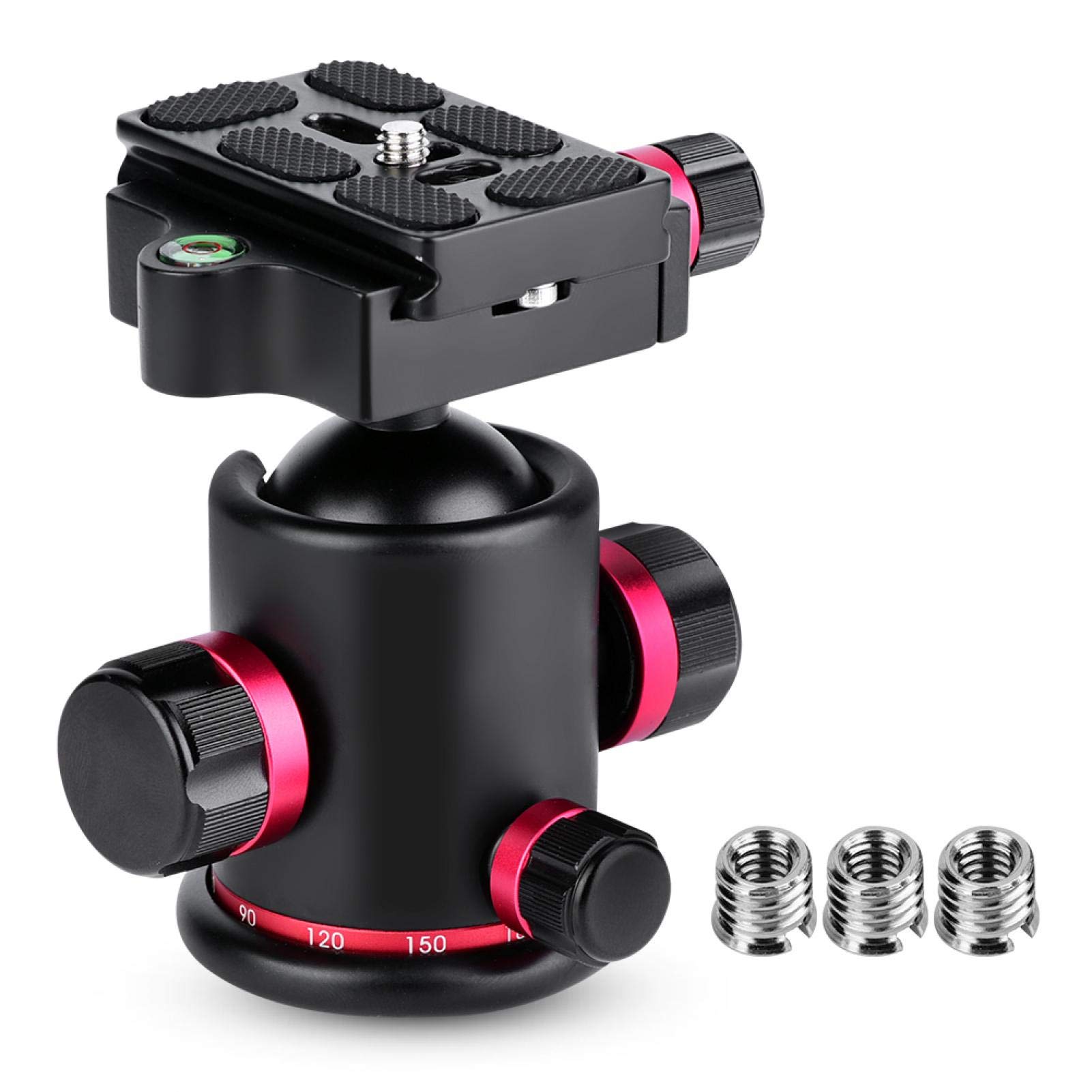 EVTSCAN Professional Camera Tripod with 360° Panoramic Rotating Ball Head - Includes 3 Screw Adapters (1/4