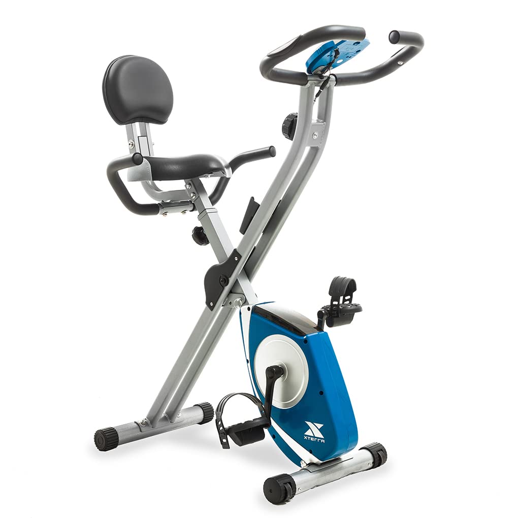 XTERRA Fitness Folding Exercise Bike for Home Gym - 225 LB Weight Capacity - Cardio Workout Equipment for Indoor Cycling & Full-Body Training