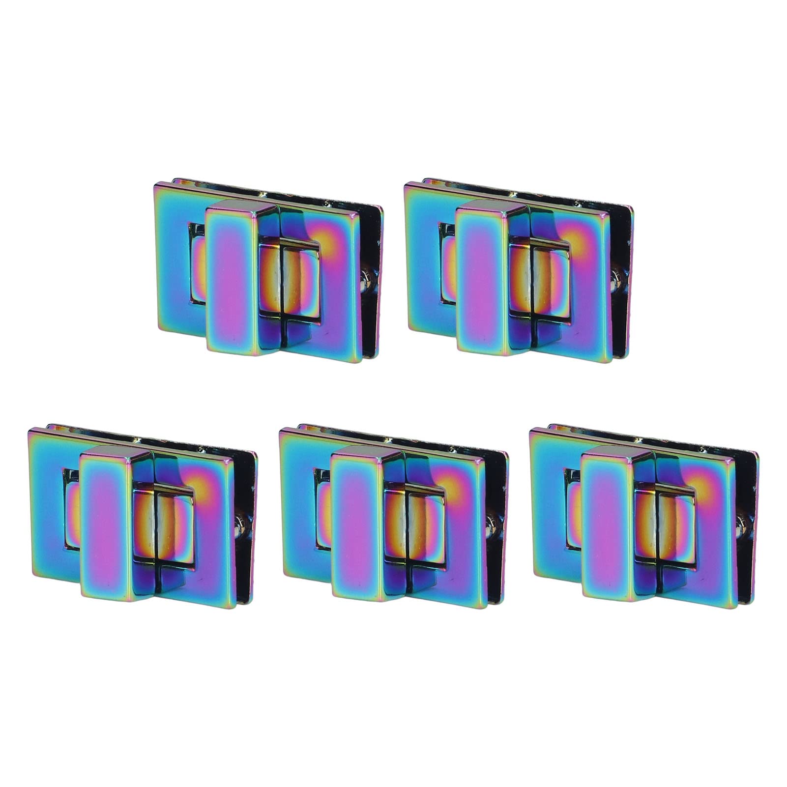 5-Piece Turn Lock Clasp Set - Premium Purse Closure Hardware for Handbags, Craft Bags & DIY Projects (Perfect for Purse Making, Wallet Repair & Leather Craft Accessories)