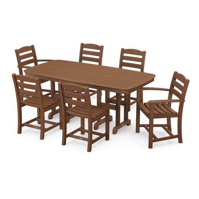 POLYWOOD La Casa Café 7-Piece Outdoor Dining Set - Patio Furniture for Backyard, Poolside & Garden - Weather-Resistant & Durable