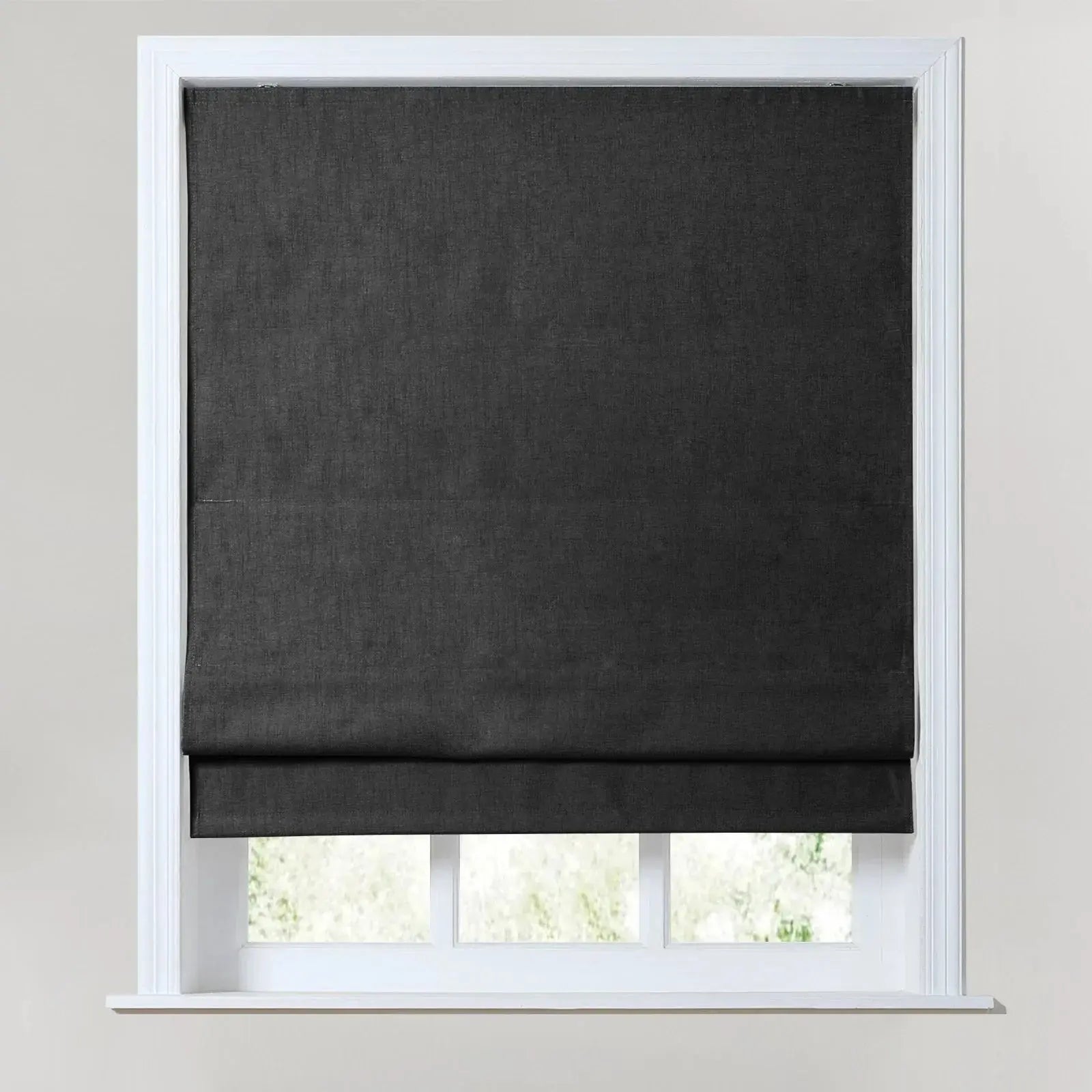 Birkin Velvet Roman Shades for Windows - Blackout Curtains for Bedroom & Living Room - Elegant Home Decor & Light Control