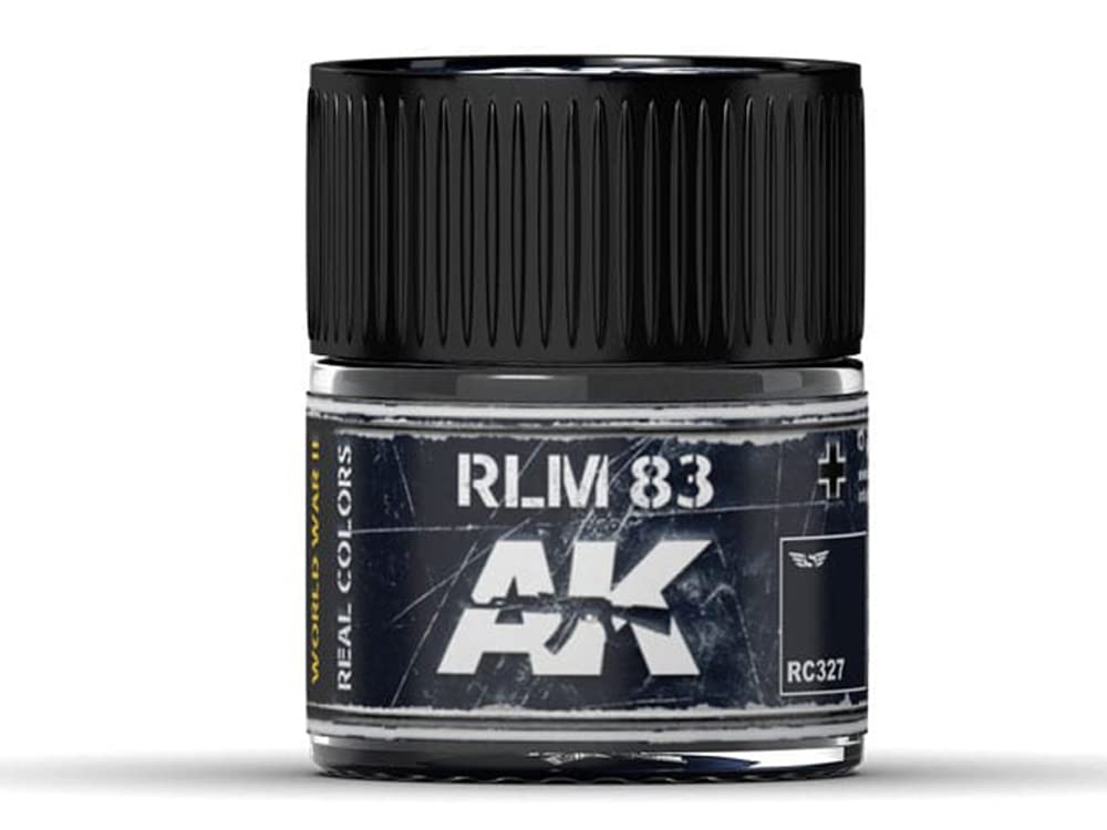 AK Interactive Real Color Air Single Paint Line 10ml - RC285 thru RC342 - RLM 83 (RC327) - High-Quality Model Paint for Airbrushing - Perfect for Scale Models, Miniatures & DIY Crafts