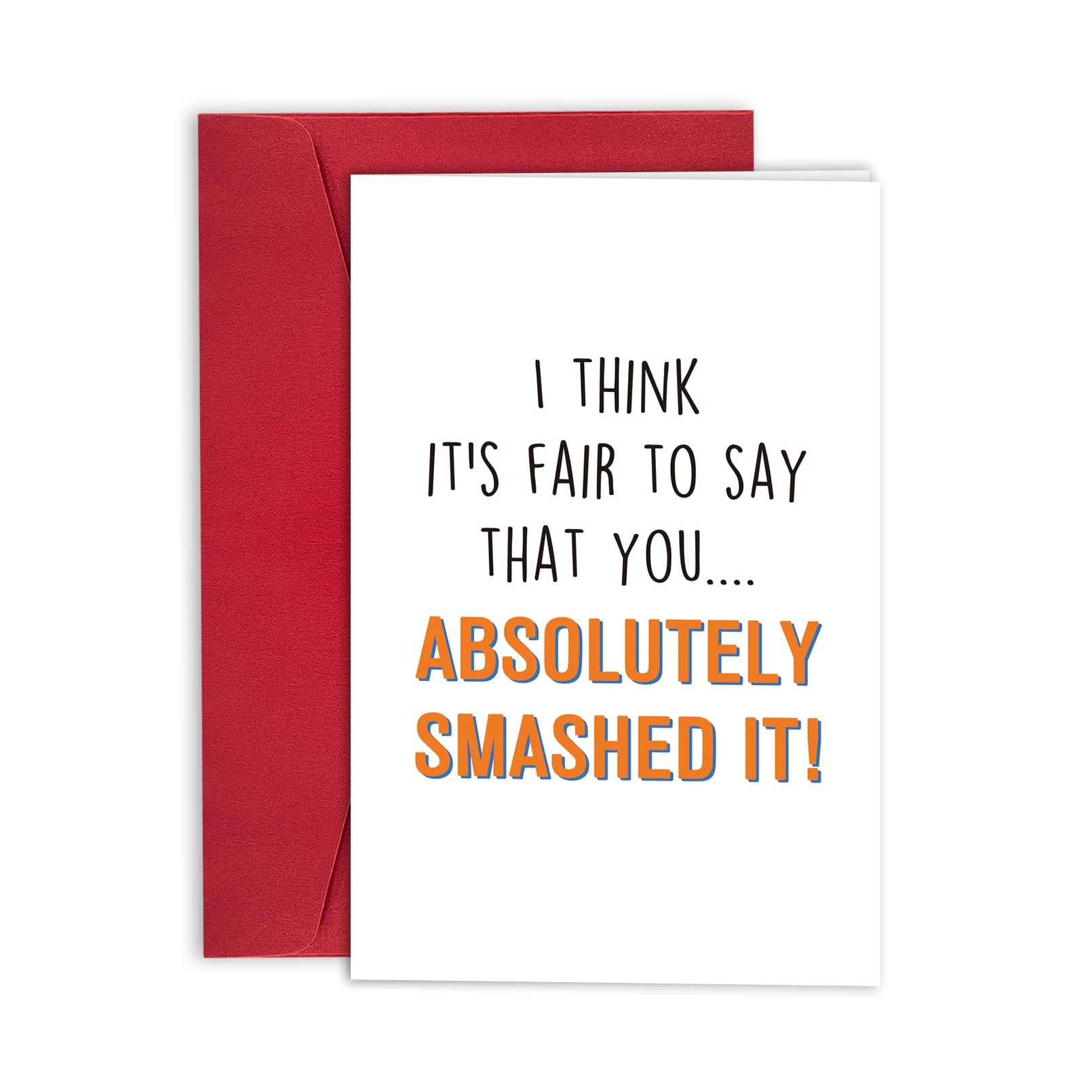 Funny Graduation Card - Humorous Congratulations Card for Friends, Husband, Bestie & Cousin - Hilarious Retirement Card - Inspirational 'You Smashed It' Card - Perfect for Graduation Parties, Retirement Celebrations & Special Achievements