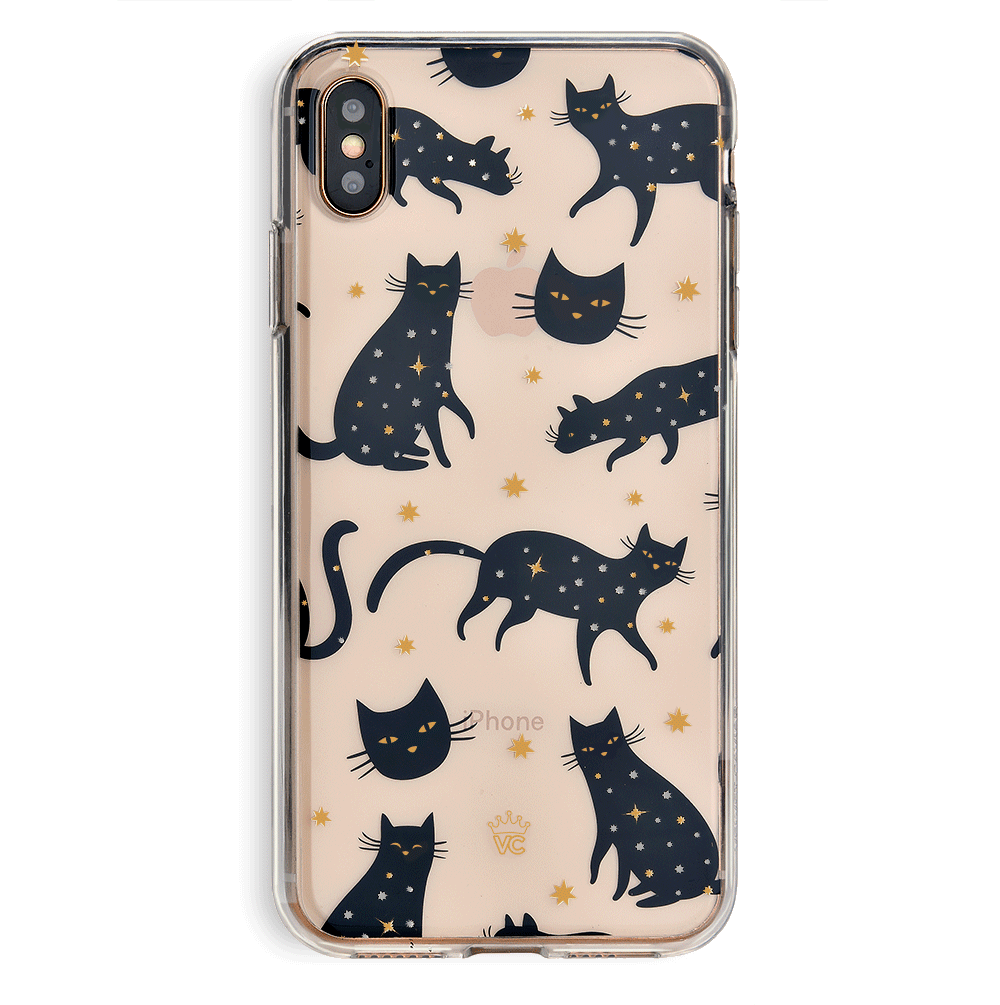 Black Cat Clear iPhone Case - Slim Protective Cover for iPhone [Model] - Cute & Durable Phone Case for Everyday Use