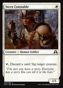 Magic: The Gathering - Stern Constable (039/297) - Shadows Over Innistrad - Rare MTG Card for Collectors & Deck Builders - Perfect for Commander & Standard Play