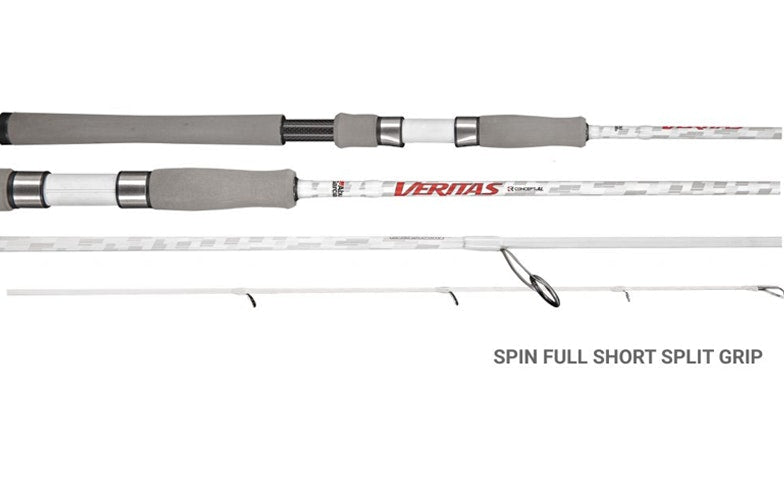 Abu Garcia Veritas V4 Spinning Fishing Rod - Lightweight Graphite Freshwater & Saltwater Fishing Pole for Bass, Trout, Walleye - Perfect for Shore Fishing, Boat Angling & Tournament Casting