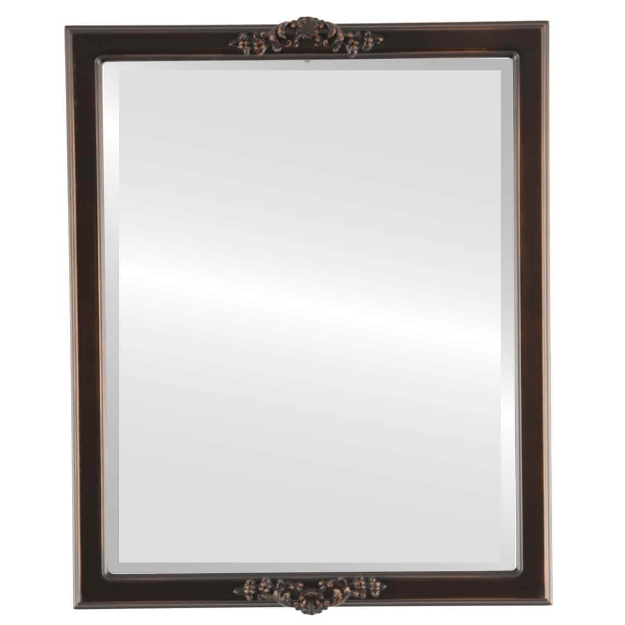 Athena Framed Rectangle Mirror in Rubbed Bronze - Antique Bronze 13x17 Wall Mirror for Living Room, Bedroom & Entryway Decor
