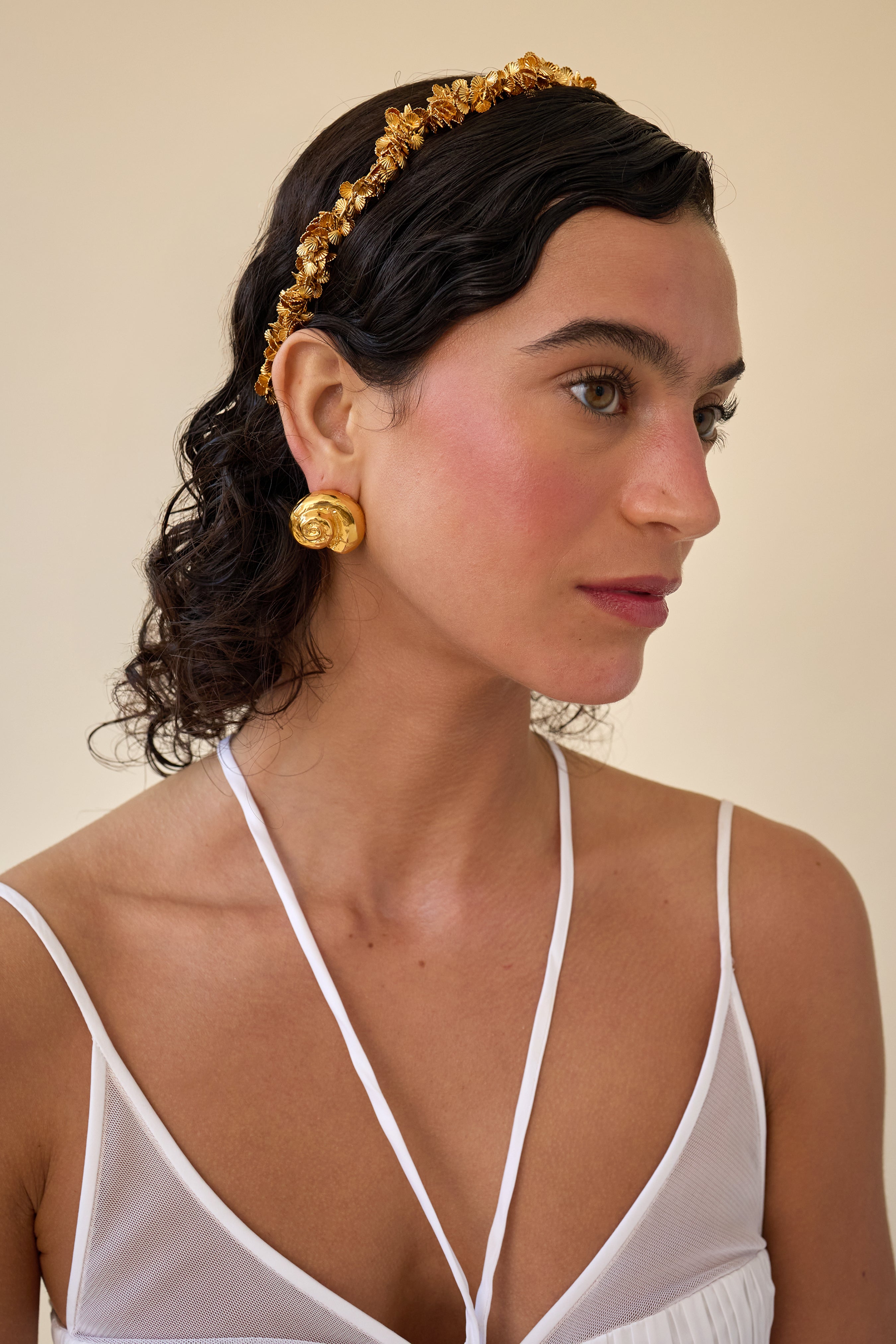 Marina Clustered Shell Headband for Women - Beach Wedding Hair Accessories, Boho Summer Headpiece, Seashell Hairband for Vacation & Photoshoots