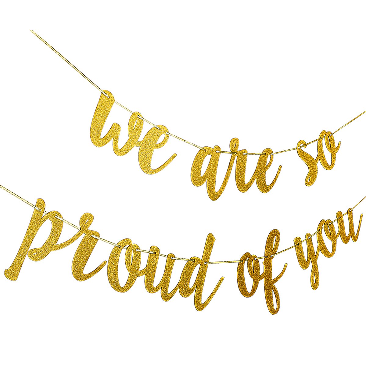2025 Graduation Party Banner - Gold Glitter 