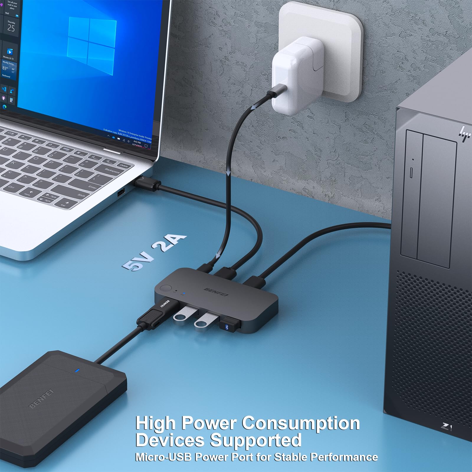 USB 3.0 Switch Selector - 2 Computers Share 4 USB Ports for PC, Mouse, Keyboard, Printer & Scanner | Plug & Play KVM Switch Compatible with Windows, Mac & Linux | Perfect for Home Office & Multi-Device Workstations