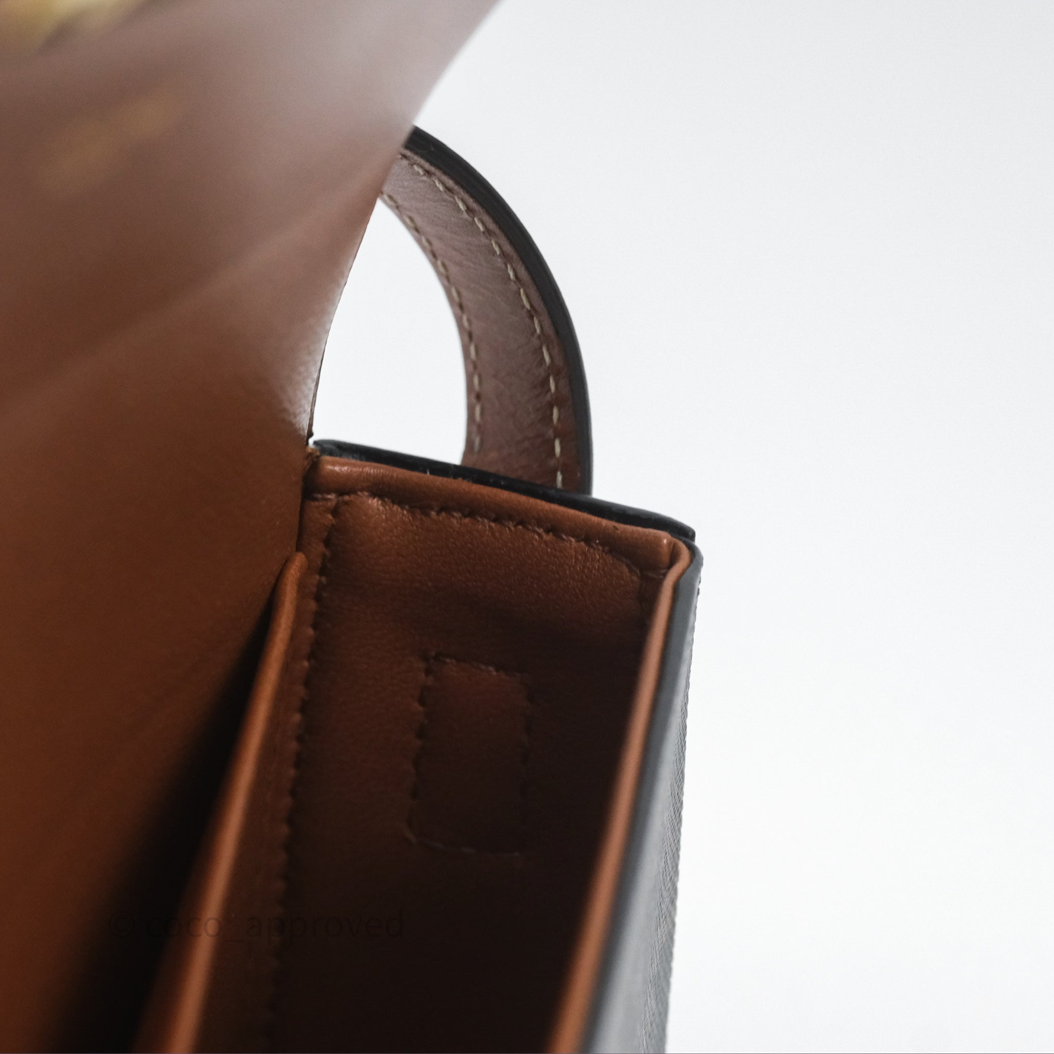 Celine Triomphe Shoulder Bag in Tan Calfskin & Triomphe Canvas - Perfect for Work, Travel & Everyday Luxury