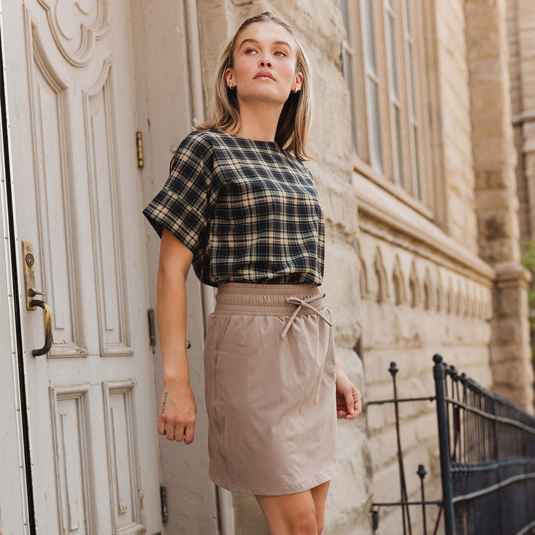 Cher Skirt for Women - Elegant Chestnut Brown A-Line Skirt | Perfect for Office, Party & Casual Wear