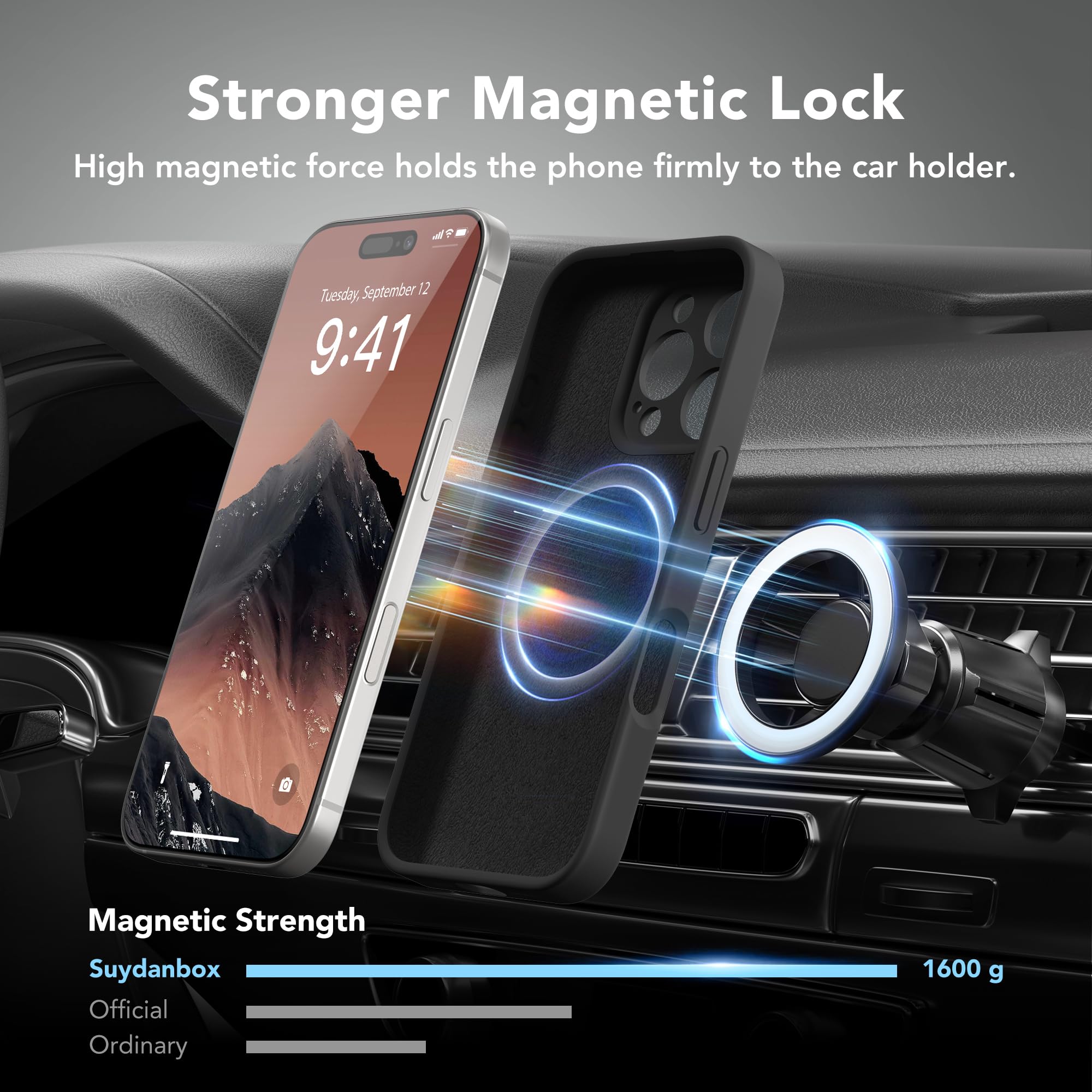 Magnetic Shockproof Silicone Case for iPhone 16 Pro (6.3