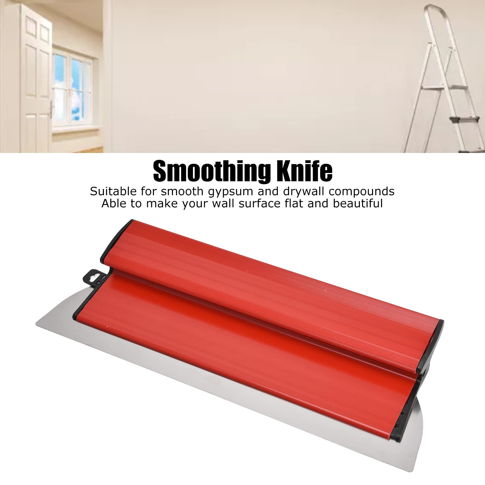 15.7 Inch Stainless Steel Skimming Blade - Large Drywall Putty Knife for Wall, Ceiling & Sheetrock - Professional Gyprock & Plasterboard Scraper Tool - Perfect for Home Renovation, DIY Projects & Professional Construction Work