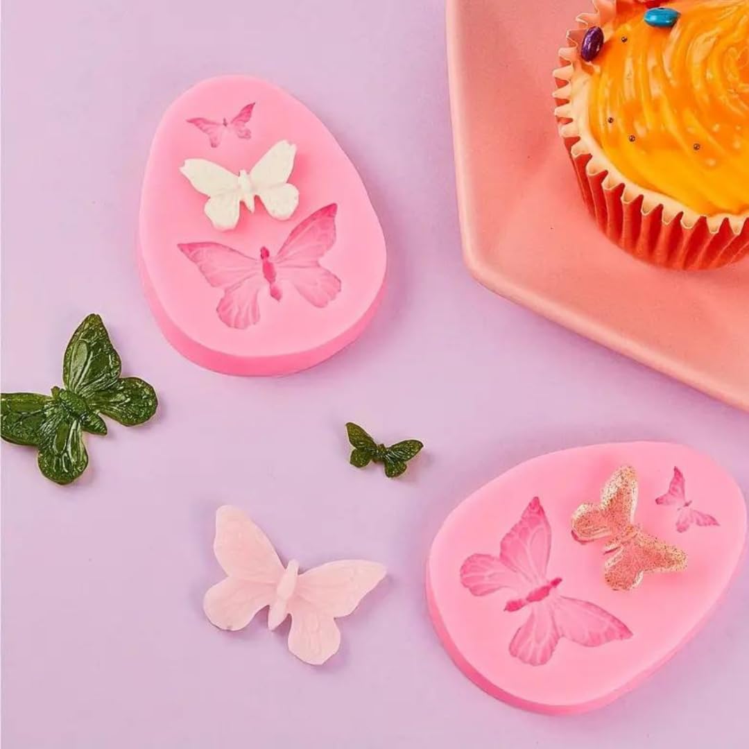 Skytail Butterfly Silicone Mold for Fondant, Chocolate, Candy, Cake Decorating, Jelly, Gummy, Cupcake Topper, Ice Cube, Sugarpaste, Polymer Clay, Resin Art & Jewelry - Perfect for Baking, DIY Crafts & Kitchen Decor
