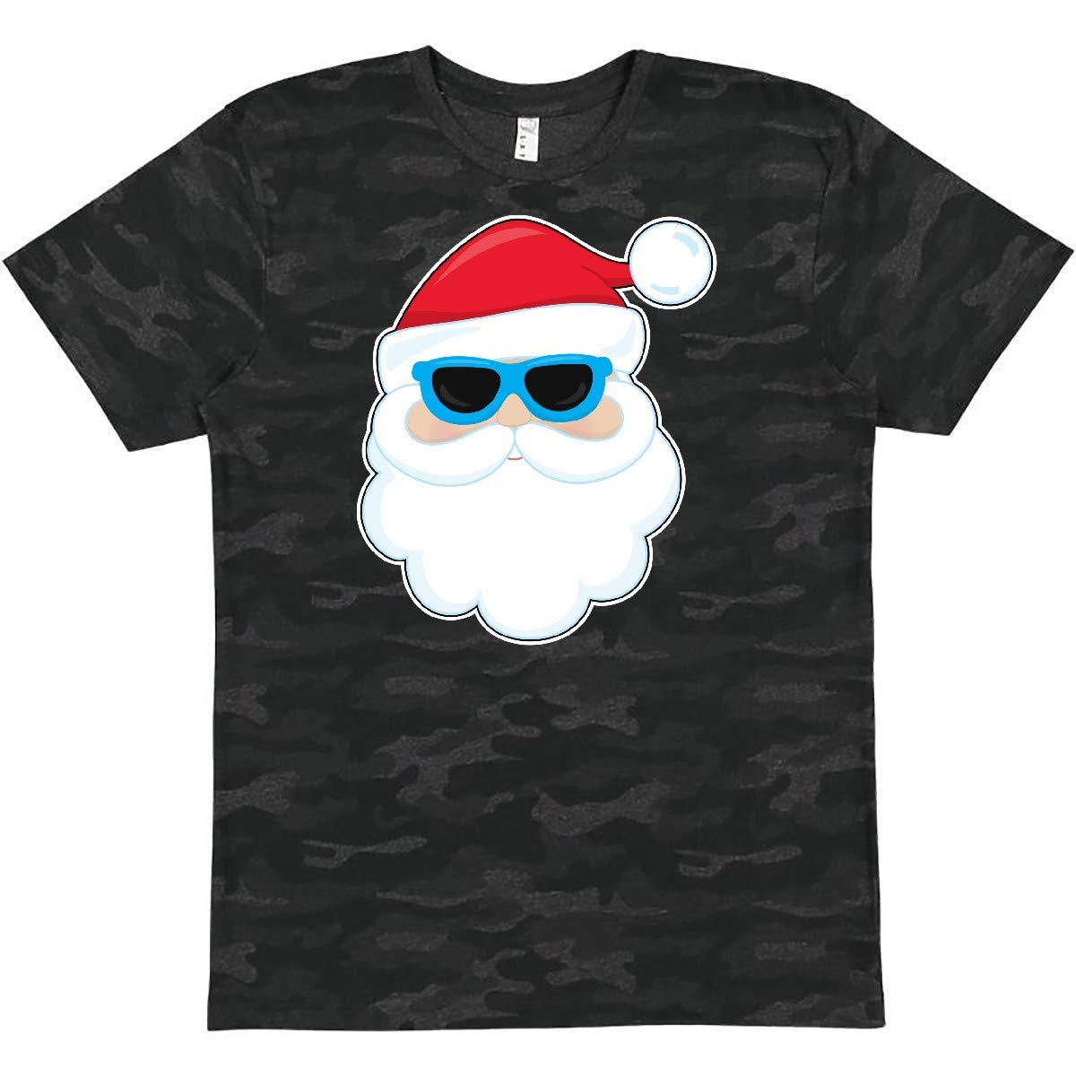 Funny Santa Head with Sunglasses Graphic T-Shirt for Men & Women | Christmas Holiday Party Outfit | Casual Wear & Gift Idea
