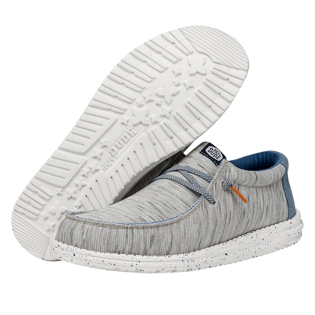 Hey Dude Men's Wally Jersey Slip-On Loafers - Ultra Lightweight & Comfortable Casual Shoes for Men - Perfect for Walking, Travel, and Everyday Wear