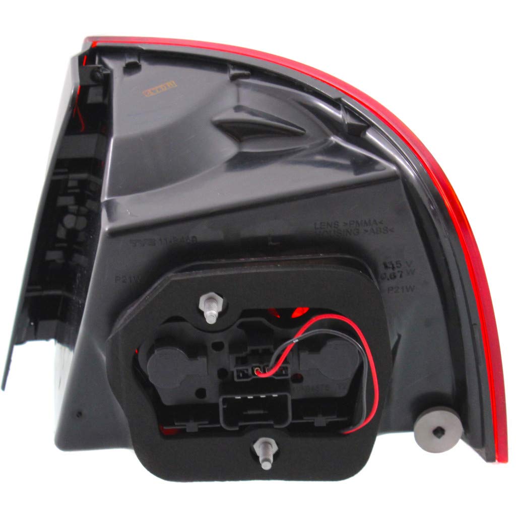 Volkswagen Jetta Tail Light Assembly 2008-2010 Left Driver Side - DOT Certified with Bulbs Included | Compatible with Sedan Models | VW2800127, 1K5 945 095 L | Perfect for Night Driving & Enhanced Vehicle Safety