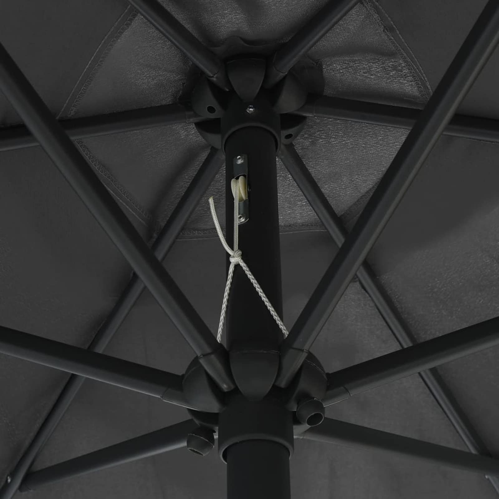 Tidyard 9ft LED Solar Powered Patio Umbrella - Outdoor Market Umbrella with Aluminum Pole for Garden, Backyard, Poolside, Beach, Lawn & Terrace - Waterproof Sun Shade for Outdoor Furniture & Commercial Use (106.3