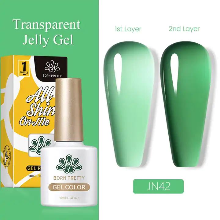Born Pretty Jelly Nude Gel Polish - Long Lasting Soak Off UV LED Nail Polish for Salon & Home Manicure - Perfect for Weddings, Parties & Everyday Wear