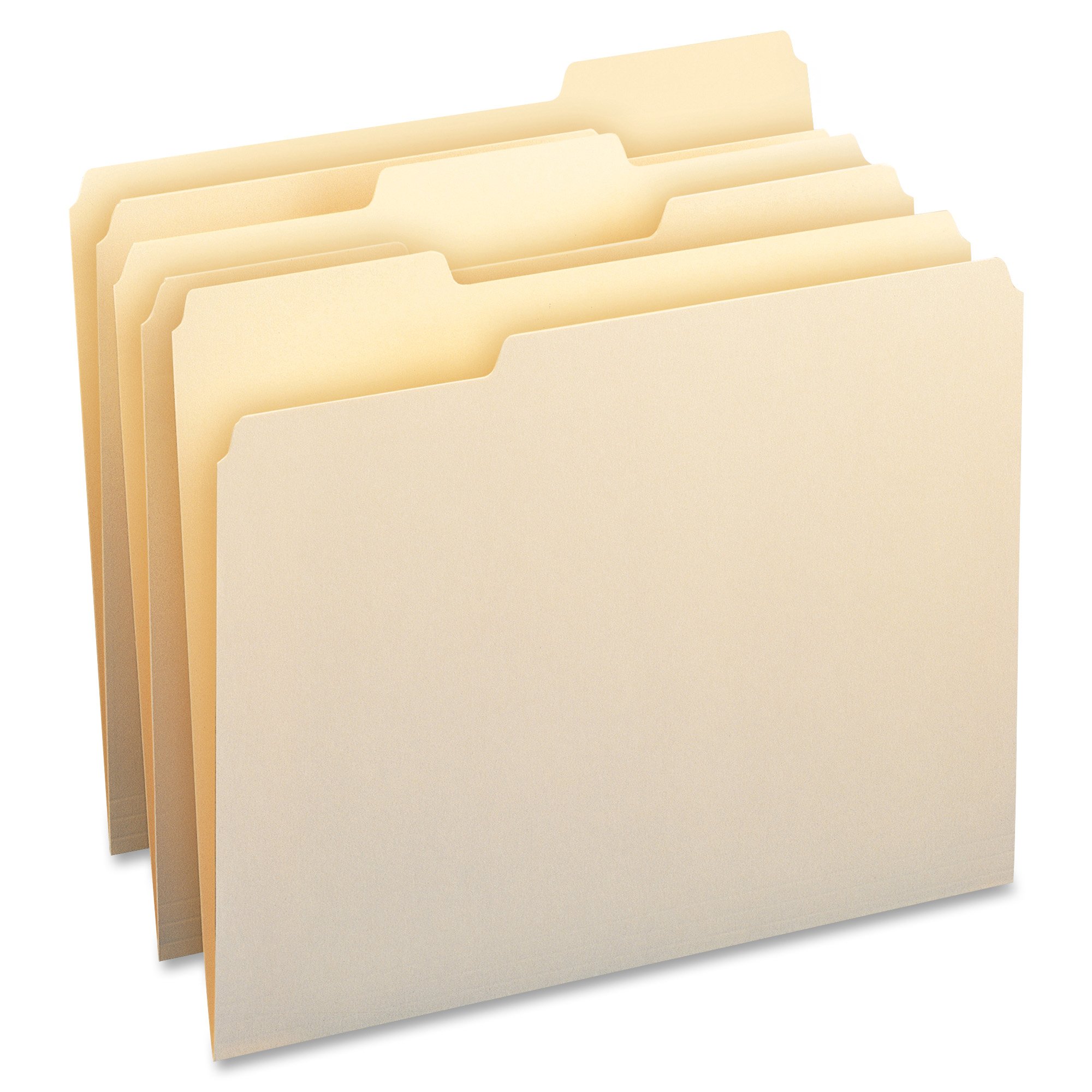 Business Source Watershed Manila File Folders (43577) - Letter Size, 1/3-Cut Tabs, 100-Pack - Perfect for Office, School, and Home Organization