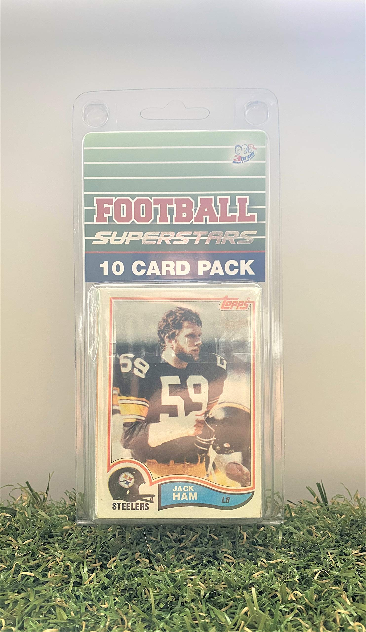 10-Pack NFL Football Superstar Jack Ham Trading Cards - Complete Starter Kit with Unique Cards in Custom Souvenir Case | Perfect Gift for Football Fans & Collectors | Great for Display, Trading, and Memorabilia Collections